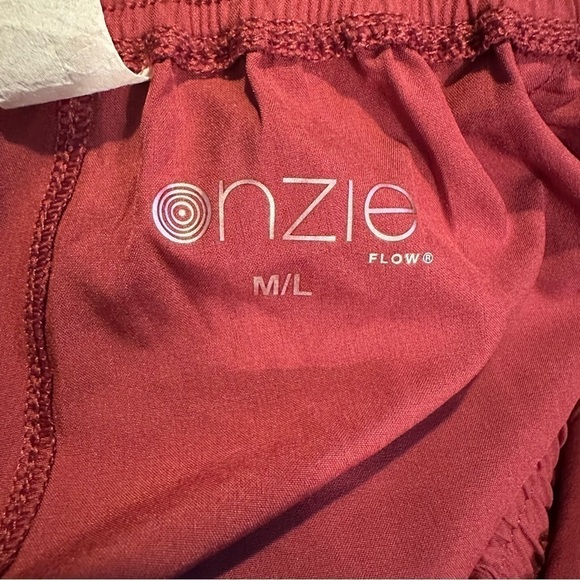 Onzie Flow Men's Board Shorts Drawstring Burgundy Gray w/pockets-  Size M/L - Picture 5 of 6